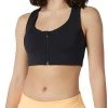 New Balance Women's Power X Zip Front Bra For Women Black
