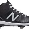 New Balance Men's 4040 V5 Mid Metal Baseball Cleats For Men White/black