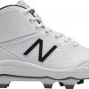 New Balance Men's Fresh Foam 3000 V5 TPU Mid Baseball Cleats For Men White/black