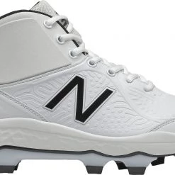 New Balance Men's Fresh Foam 3000 V5 TPU Mid Baseball Cleats For Men White/black