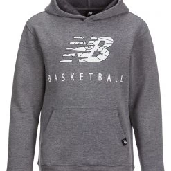 New Balance Boys' Graphic Fleece Hoodie For Boys' Charcoal Heather