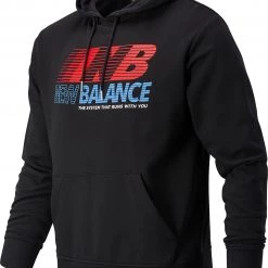 New Balance Men's Essentials Speed Pullover Hoodie For Men Black