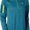 New Balance Women's Heat Grid Half Zip Pullover For Women Mountain Teal Heather