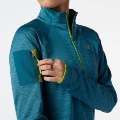 New Balance Women's Heat Grid Half Zip Pullover For Women Mountain Teal Heather -New Balance Sales unnamed file 372