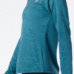 New Balance Women's Heat Grid Half Zip Pullover For Women Mountain Teal Heather -New Balance Sales unnamed file 373
