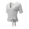 New Balance Women's Balance Wrap T-Shirt For Women Sea Salt Heather -New Balance Sales unnamed file 398