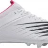 New Balance Furon V6+ Dispatch FG Soccer Cleats For Women White/silver