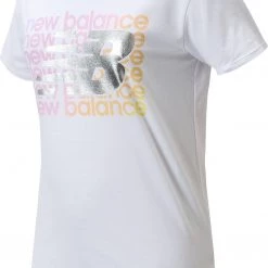 New Balance Girls' Graphic T-Shirt For Girls' White