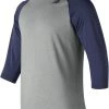 New Balance Men's ¾ Sleeve Baseball Shirt For Men Team Cardinal -New Balance Sales unnamed file 431