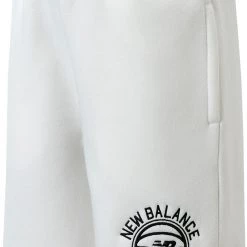 New Balance Boys' Fleece Basketball Shorts For Boys' Munsell White