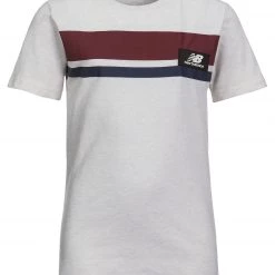 New Balance Boys' Printed Short Sleeve T-Shirt For Boys' Oatmeal Heather