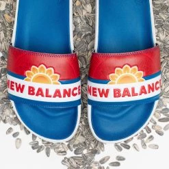 New Balance 200 David Sunflower Seeds Slides For Women White/blue/red -New Balance Sales unnamed file 582
