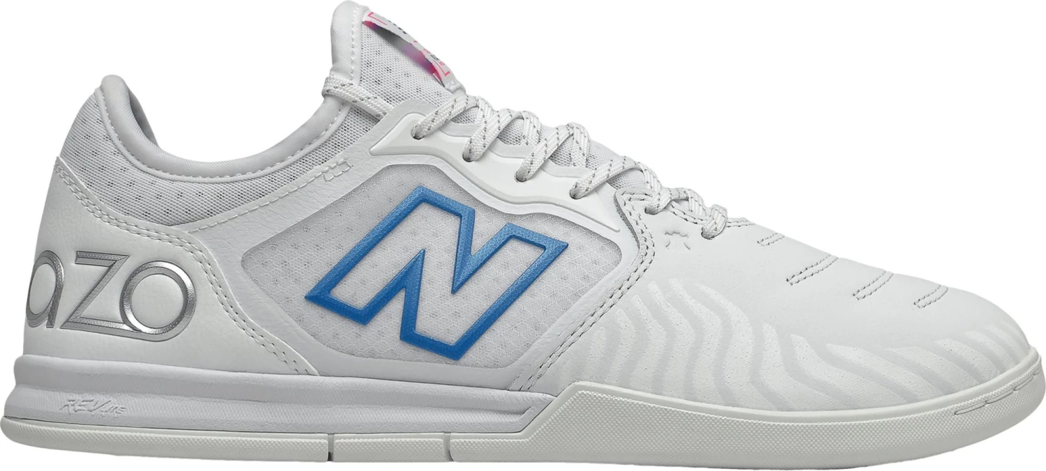 New Balance Audazo V5+ Indoor Soccer Shoes For Men White/blue 3 New Balance Audazo V5+ Indoor Soccer Shoes For Men White/blue