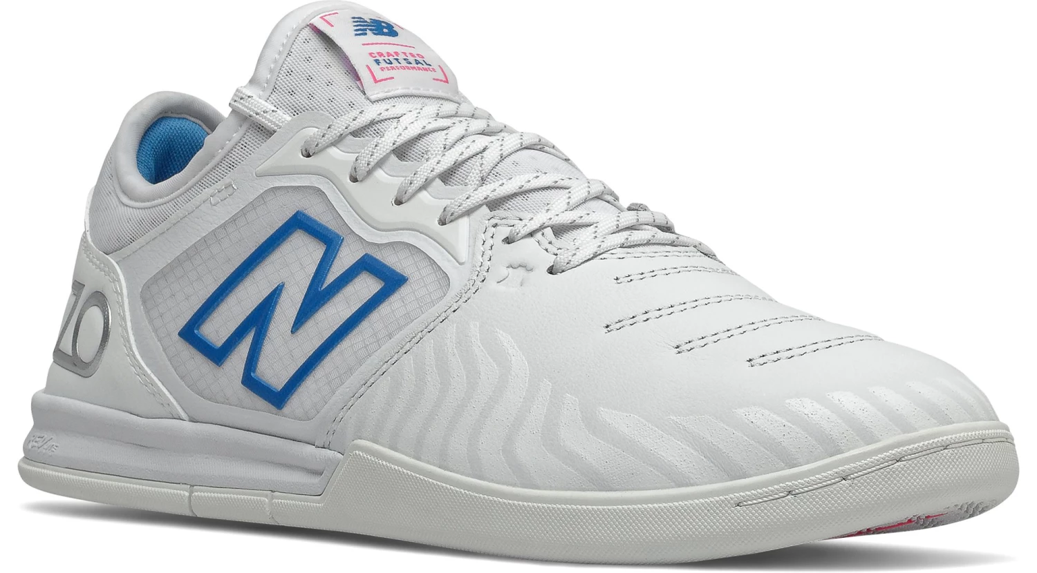 New Balance Audazo V5+ Indoor Soccer Shoes For Men White/blue 7 New Balance Audazo V5+ Indoor Soccer Shoes For Men White/blue - Image 5