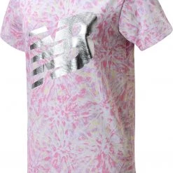 New Balance Girls' Tie Dye Graphic T-Shirt For Girls' Pink Lemonade