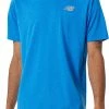 New Balance Men's Impact Run Short Sleeve T-Shirt For Men Serene Blue Heather -New Balance Sales unnamed file 639