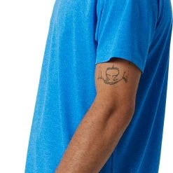 New Balance Men's Impact Run Short Sleeve T-Shirt For Men Serene Blue Heather -New Balance Sales unnamed file 641
