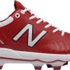 New Balance Men's 4040 V5 Baseball Cleats For Men Maroon/white