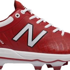 New Balance Men's 4040 V5 Baseball Cleats For Men Maroon/white