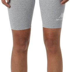 New Balance Women's Essentials Stacked Fitted Shorts For Women Athletic Grey