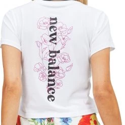 New Balance Women's Essentials Super Bloom T-Shirt For Women White