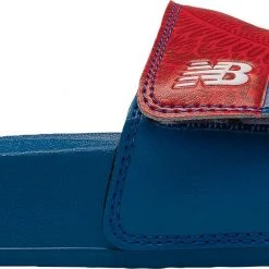 New Balance Kids' 200 David Sunflower Seeds Adjustable Slides For Boys' Blue/white/red